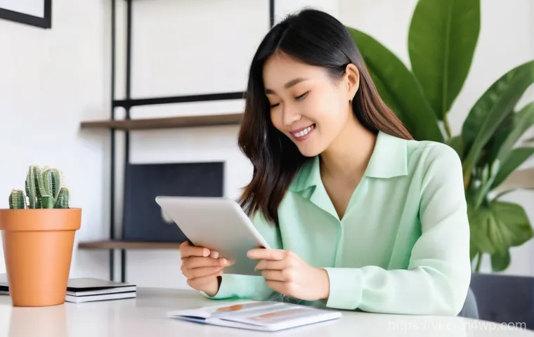 버킷 예산 시스템에서의 재정적 목표 시각화 - **Subject:** A young Vietnamese woman, in her late 20s, with a gentle smile, sitting comfortably at ...