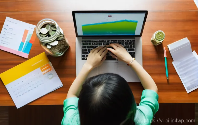 버킷 예산 시스템으로 재정 스트레스 줄이는 법 - **Prompt:** A vibrant and clean overhead shot of a modern, light-filled desk in a contemporary Vietn...