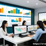 Home 22 버킷 예산 시스템의 실무 적용 방법 - A modern Vietnamese small business office scene showing a diverse team of professionals gathered aro...